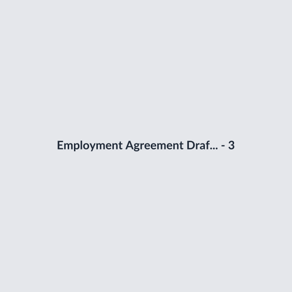 Employment Agreement Drafting