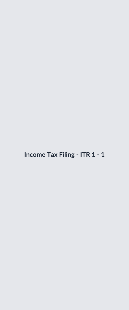Income Tax Filing - ITR 1 thumbnail 2