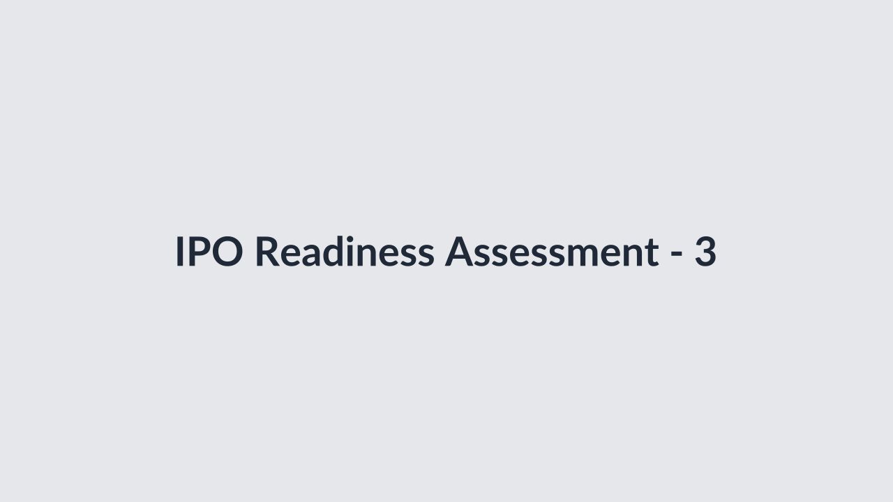 IPO Readiness Assessment