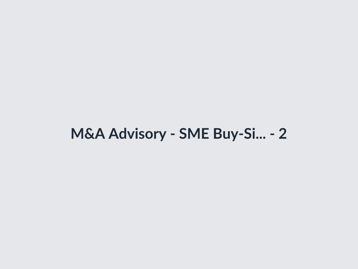 M&A Advisory - SME Buy-Side thumbnail 3