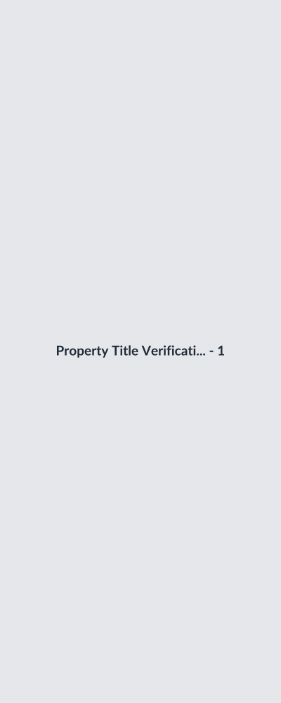 Property Title Verification & Due Diligence thumbnail 2