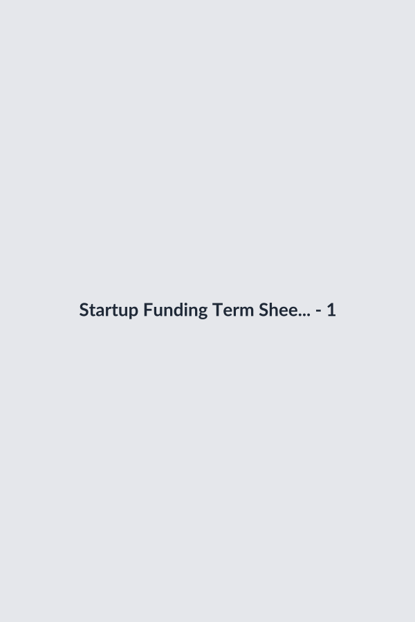 Startup Funding Term Sheet Review thumbnail 2