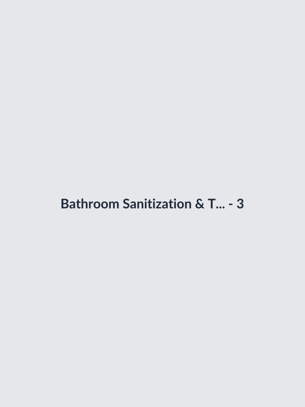 Bathroom Sanitization & Tile Restoration