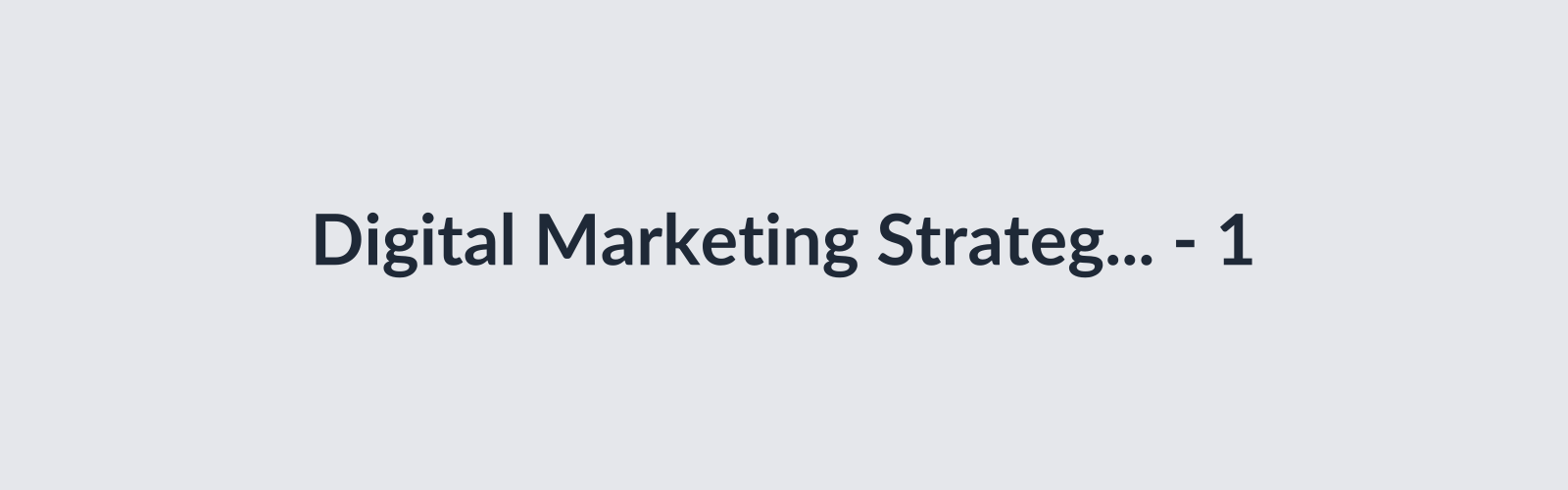 Digital Marketing Strategy Consultation thumbnail 2