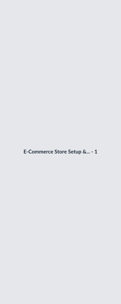 E-Commerce Store Setup & Launch thumbnail 2