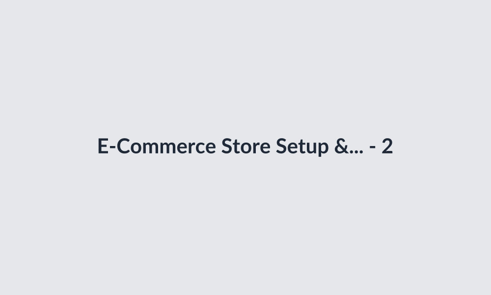 E-Commerce Store Setup & Launch thumbnail 3