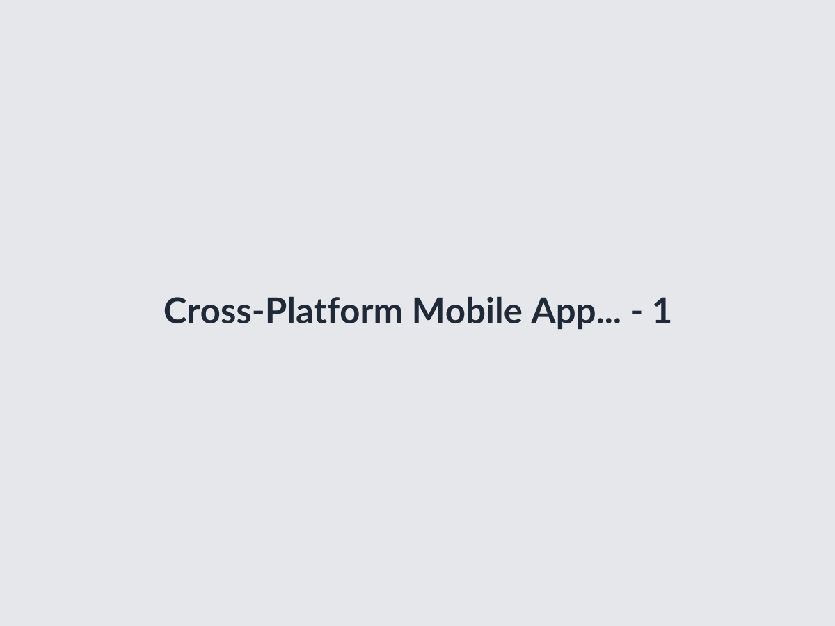 Cross-Platform Mobile App Development thumbnail 2