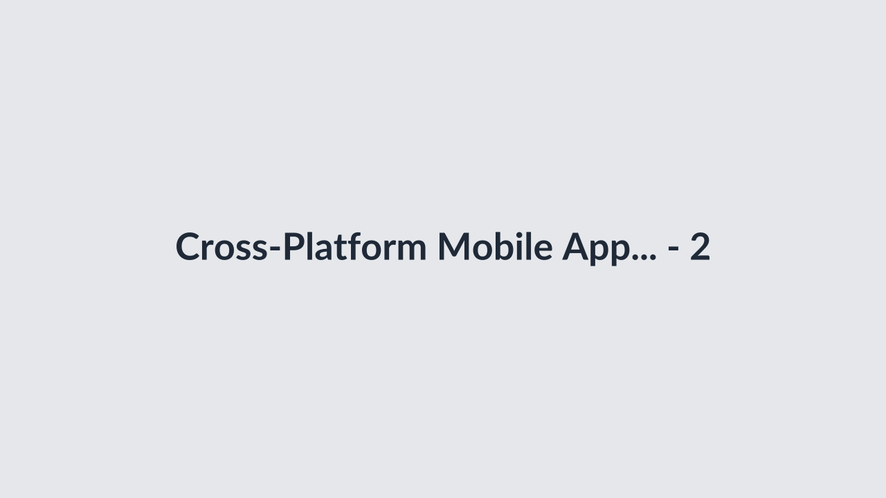 Cross-Platform Mobile App Development thumbnail 3