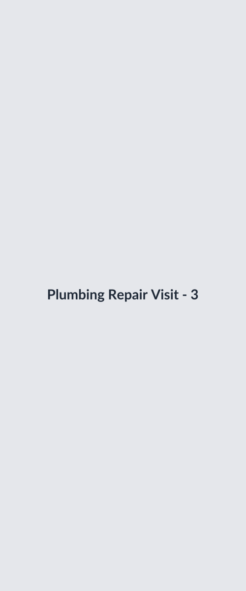 Plumbing Repair Visit